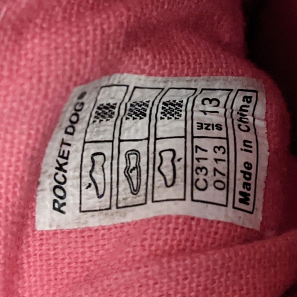 Rocket Dog Child's Pink Flats with Flowers- 13 - Picture 6 of 6